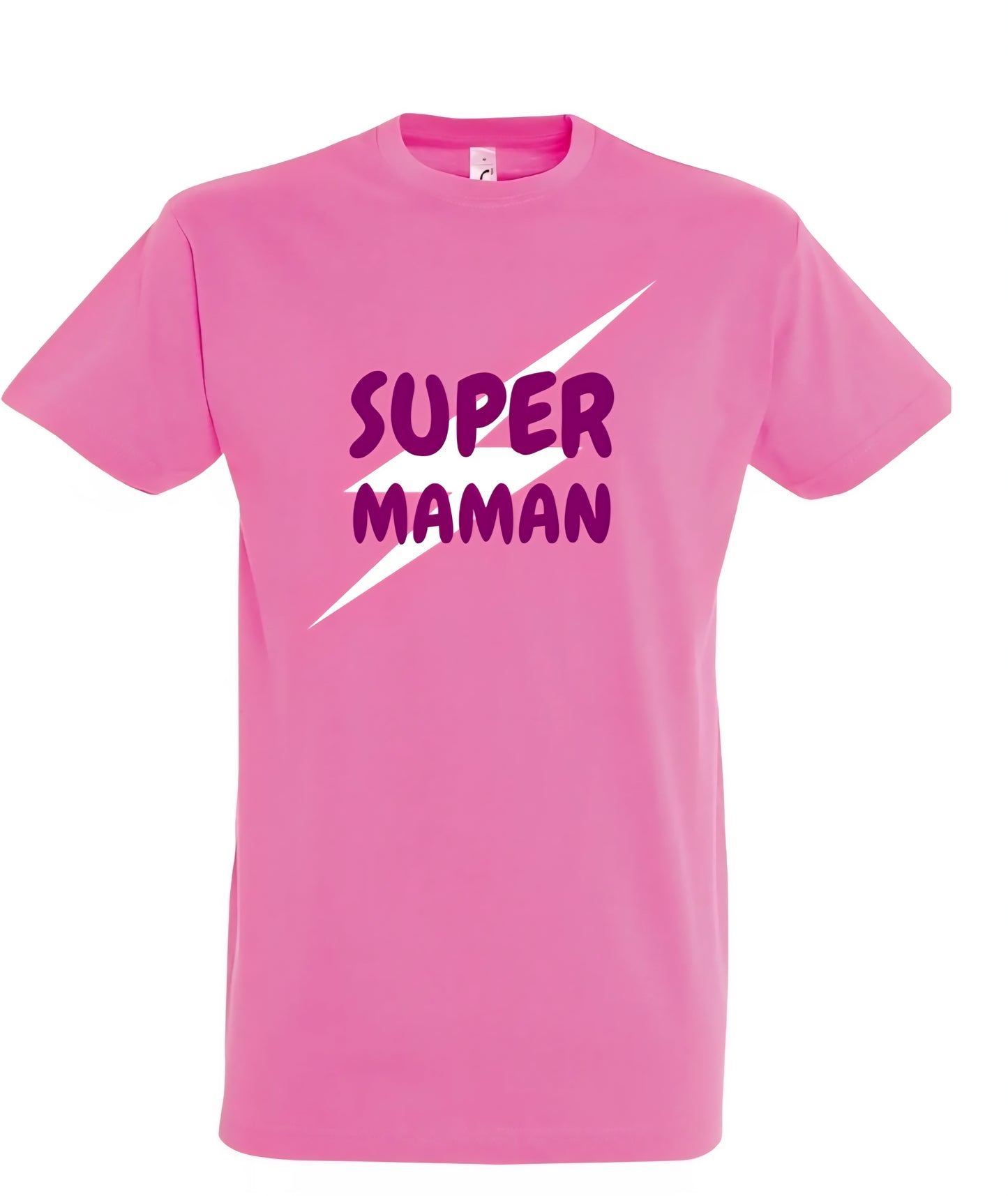 T-shirt personnalisé « Super Maman » – Rose