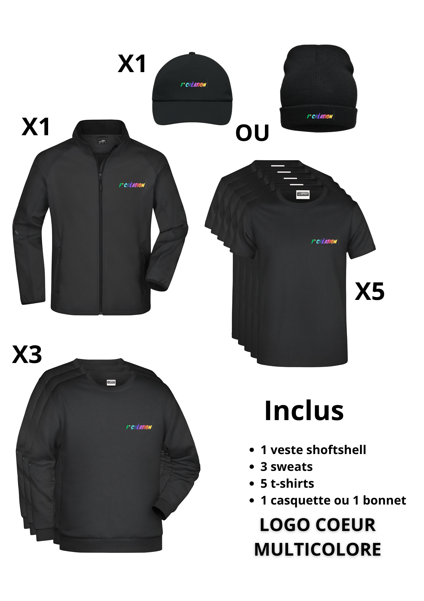 Pack Artisan – vêtements de travail Daiber personnalisés avec logo multicolore